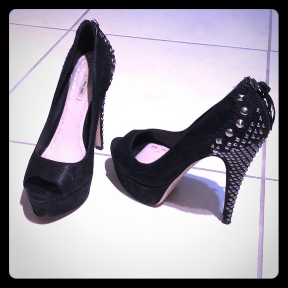 Miu Miu Shoes - Miu Miu Black Studded Heels